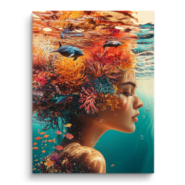 Underwater Coral Portrait PVC Matt Art