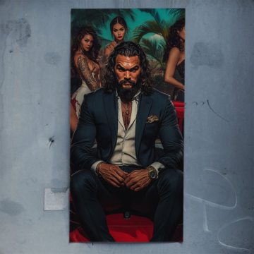 Portrait de chef mafieux tropical - poster