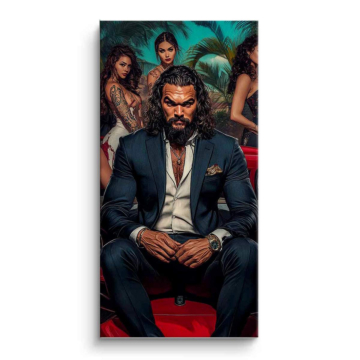 Portrait de chef mafieux tropical - tableau PVC mat