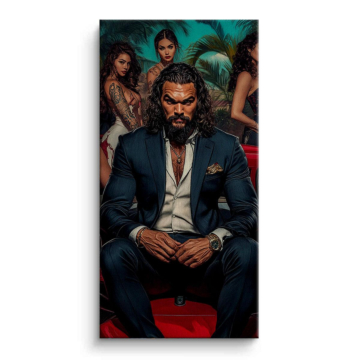 Portrait de chef mafieux tropical - tableau sur toile