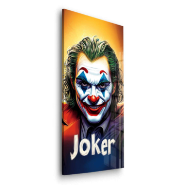 Portrait de clown inspiré de Joker - tableau en verre acrylique