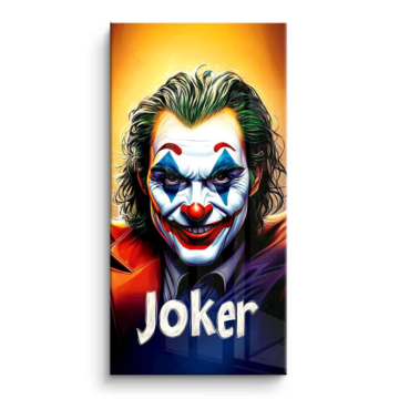 Clown-Porträt inspiriert von Joker - PVC-Bild glänzend