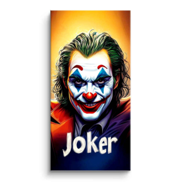 Portrait de clown inspiré de Joker - tableau PVC mat