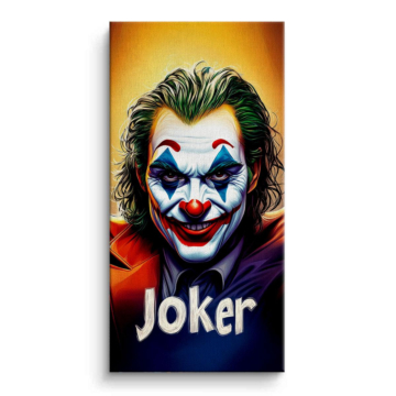 Portrait de clown inspiré de Joker - tableau sur toile