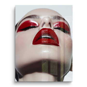 Glossy Red Lips Beauty PVC Gloss Art