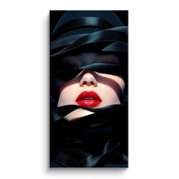Black Veil Red Lips PVC Matt Art