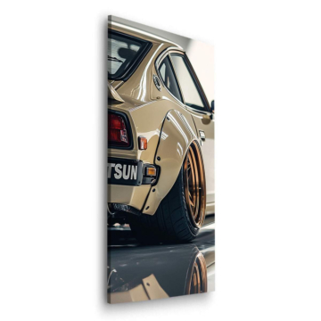 Coche deportivo retro datsun - cuadro Dibond mate