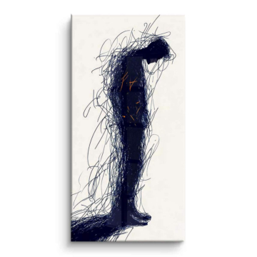 Silhouette abstraite dans l’ombre - tableau PVC brillant