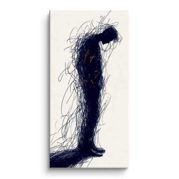 Figura abstracta en sombra - cuadro PVC mate