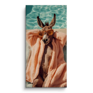 Poolside Donkey Towe - Leinwandbild