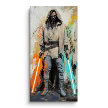 Duelista jedi inspirado en Star Wars - cuadro PVC brillante