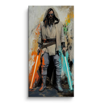 Jedi-Duellist inspiriert von Star Wars - Leinwandbild
