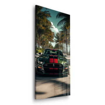 Ford Mustang Tropical Drive Acrylic Glass Art