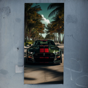 Tropische Fahrt im Ford Mustang - Poster