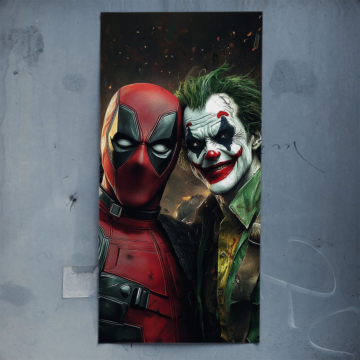 Dúo inspirado en Deadpool y Joker - póster