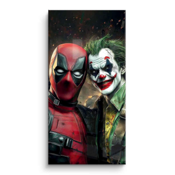 Duo inspiriert von Deadpool und Joker - PVC-Bild glänzend