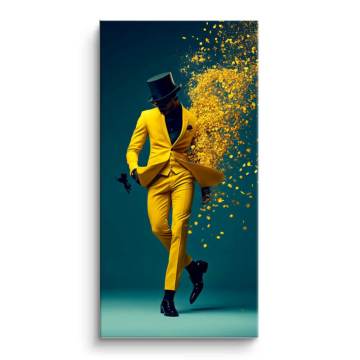 Yellow Suit Dancing Man PVC Matt Art