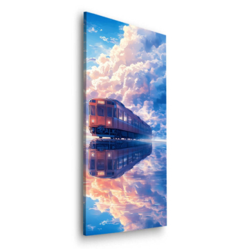 Dream Train Cloud Reflection Dibond Matt Art