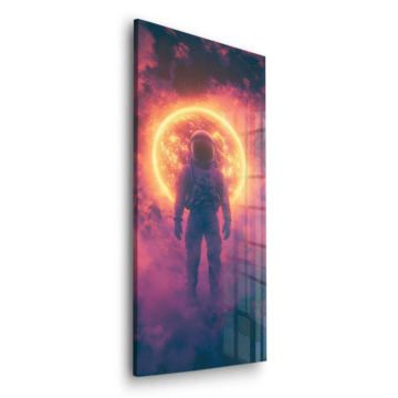 Strahlendes kosmisch Astronau - Acrylglasbild