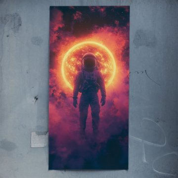 Strahlendes kosmisch Astronau - Poster