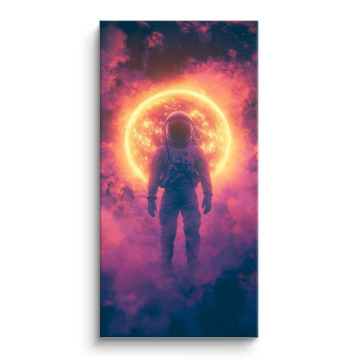 Promienny kosmiczny astronauta - obraz na matowym PVC