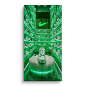 Nike Inspired Neon Sneaker Store PVC Gloss Art