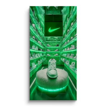 Nike Inspired Neon Sneaker Store PVC Matt Art