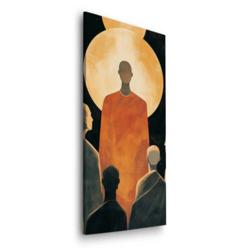 Golden Enlightened Figure Dibond Matt Art