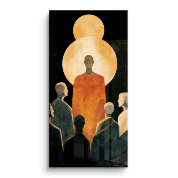 Figura dorado enlightened - cuadro PVC brillante