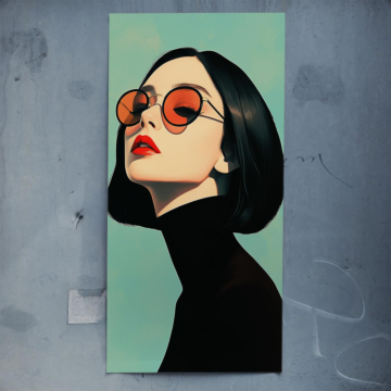 Minimal Chic Sunglasses Portrait Poster Art