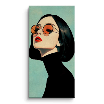 Minimal Chic Sunglasses Portrait Canvas Art