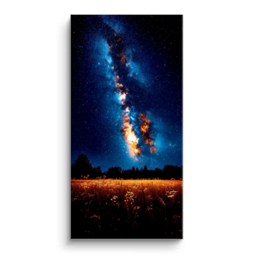 Milky way nuit champ - tableau PVC mat