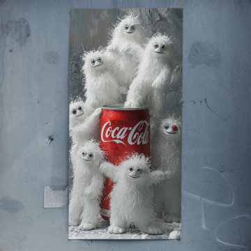 Eisbären inspiriert von Coca-Cola - Poster