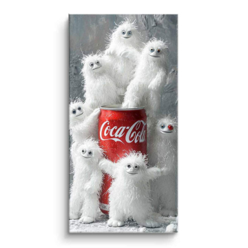 Ours polar inspiré de Coca-Cola - tableau PVC mat