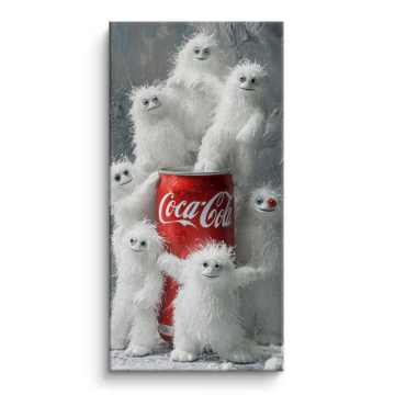Eisbären inspiriert von Coca-Cola - Leinwandbild