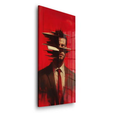 Fragmentiert Businessman Porträt - Acrylglasbild