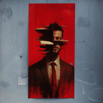 Fragmentiert Businessman Porträt - Poster