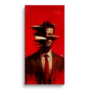 Portrait fragmenté d'homme d'affaires - tableau PVC mat