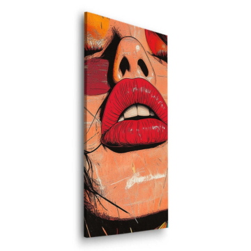 Vivid Pop Lips Portrait Dibond Matt Art