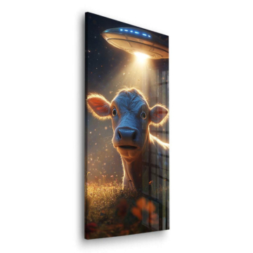 UFO Cow Encounter Acrylic Glass Art