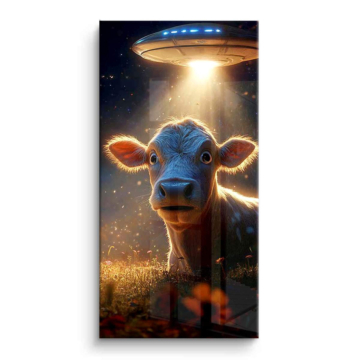 OVNI cow rencontre - tableau PVC brillant