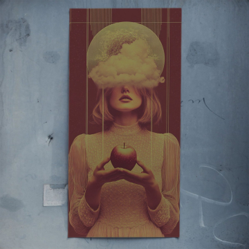 Surreal Apple Dream Woman Poster Art