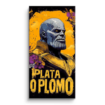 Motivo Plata o plomo inspirado en Thanos - cuadro PVC mate