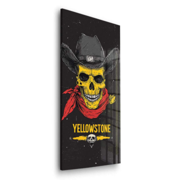 Cowboy Totenkopf inspiriert von Yellowstone - Acrylglasbild