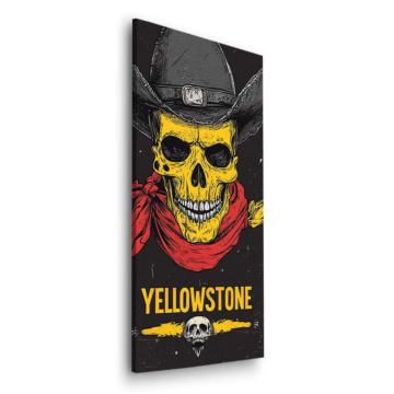 Cowboy Totenkopf inspiriert von Yellowstone - Dibond-Bild matt