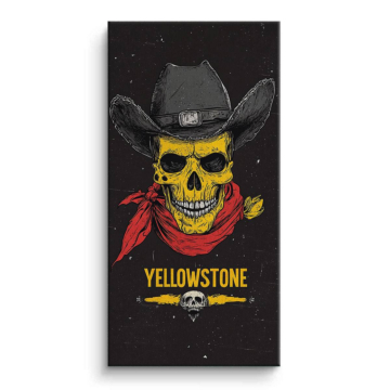 Cowboy Totenkopf inspiriert von Yellowstone - Leinwandbild