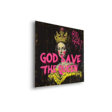 Punk-Motiv inspiriert von Queen Elizabeth - Dibond-Bild matt
