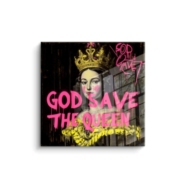 Figure punk inspirée de Queen Elizabeth - tableau PVC brillant