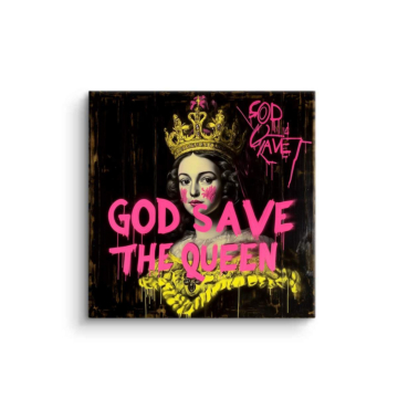 Punk inspirado en la reina Isabel - cuadro PVC mate