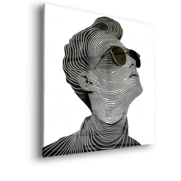 Linear Sunglasses Portrait Acrylic Glass Art
